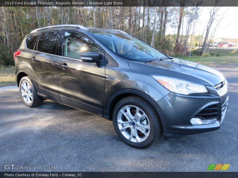 Magnetic Metallic / Medium Light Stone 2016 Ford Escape Titanium