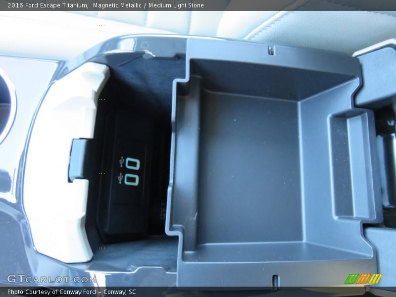 Magnetic Metallic / Medium Light Stone 2016 Ford Escape Titanium