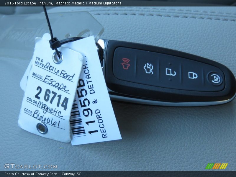 Magnetic Metallic / Medium Light Stone 2016 Ford Escape Titanium