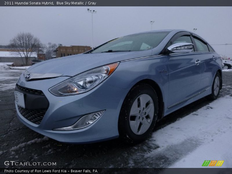 Blue Sky Metallic / Gray 2011 Hyundai Sonata Hybrid