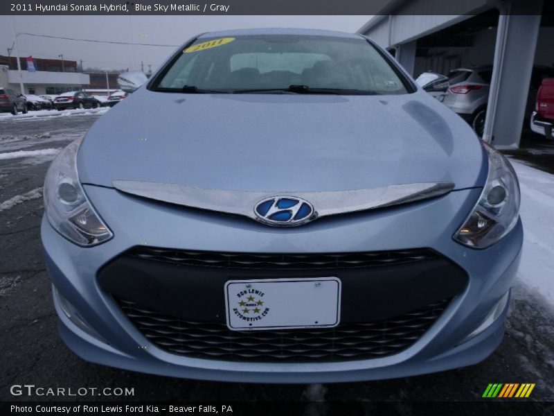 Blue Sky Metallic / Gray 2011 Hyundai Sonata Hybrid