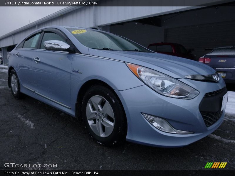 Blue Sky Metallic / Gray 2011 Hyundai Sonata Hybrid
