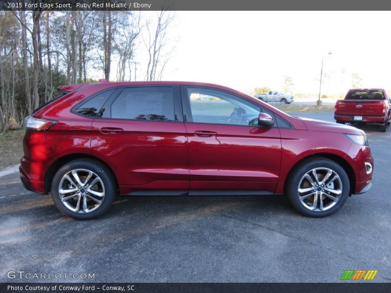 Ruby Red Metallic / Ebony 2015 Ford Edge Sport