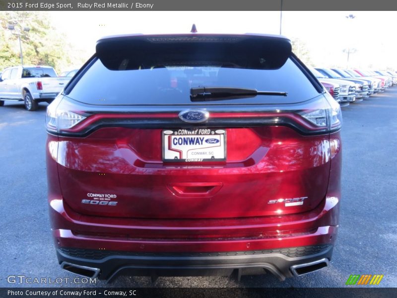Ruby Red Metallic / Ebony 2015 Ford Edge Sport