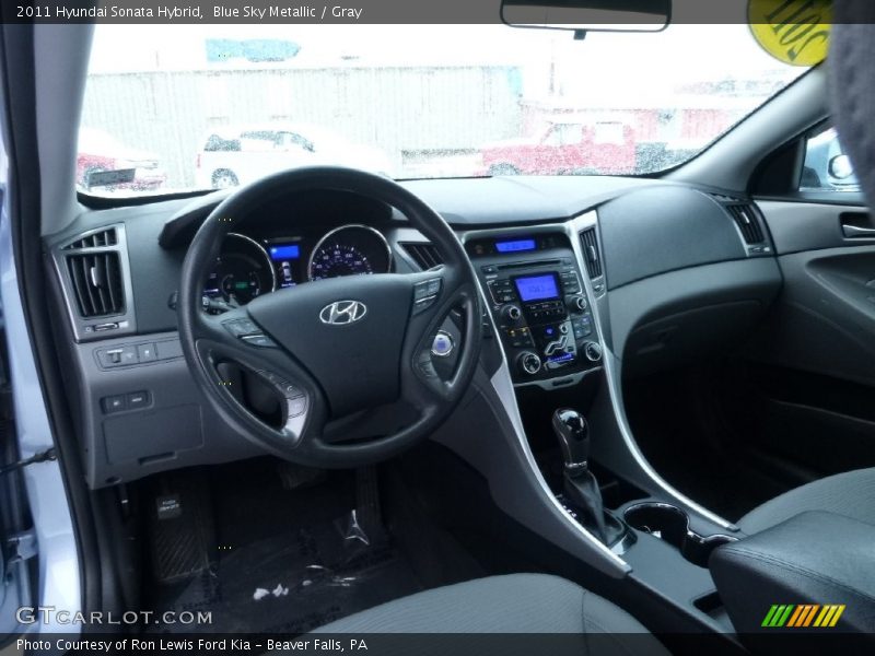 Blue Sky Metallic / Gray 2011 Hyundai Sonata Hybrid