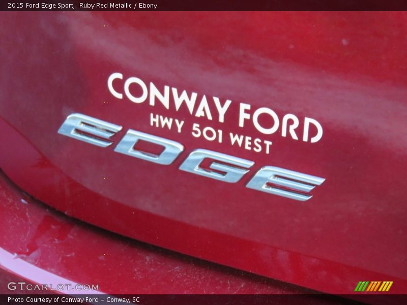 Ruby Red Metallic / Ebony 2015 Ford Edge Sport