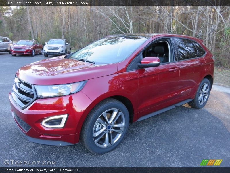 Ruby Red Metallic / Ebony 2015 Ford Edge Sport
