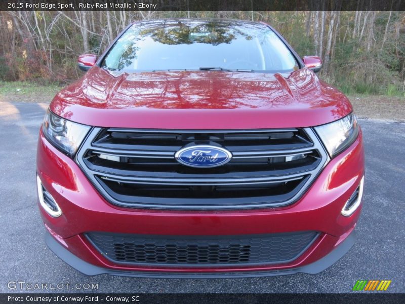 Ruby Red Metallic / Ebony 2015 Ford Edge Sport