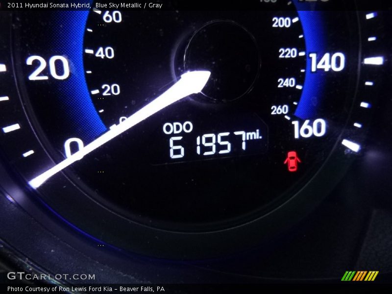 Blue Sky Metallic / Gray 2011 Hyundai Sonata Hybrid