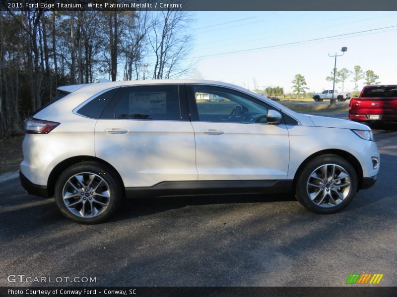 White Platinum Metallic / Ceramic 2015 Ford Edge Titanium
