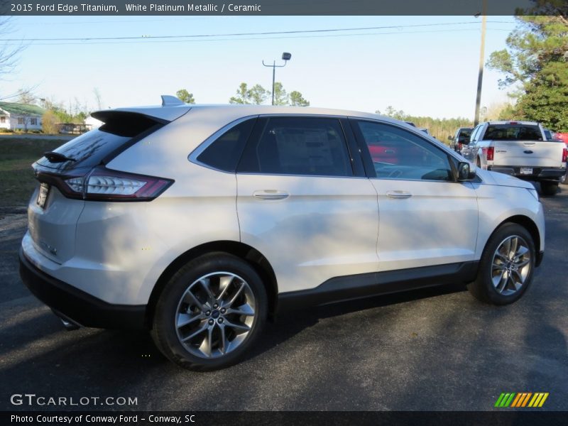 White Platinum Metallic / Ceramic 2015 Ford Edge Titanium