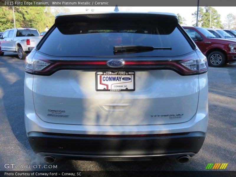 White Platinum Metallic / Ceramic 2015 Ford Edge Titanium