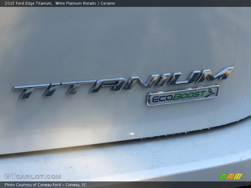 White Platinum Metallic / Ceramic 2015 Ford Edge Titanium