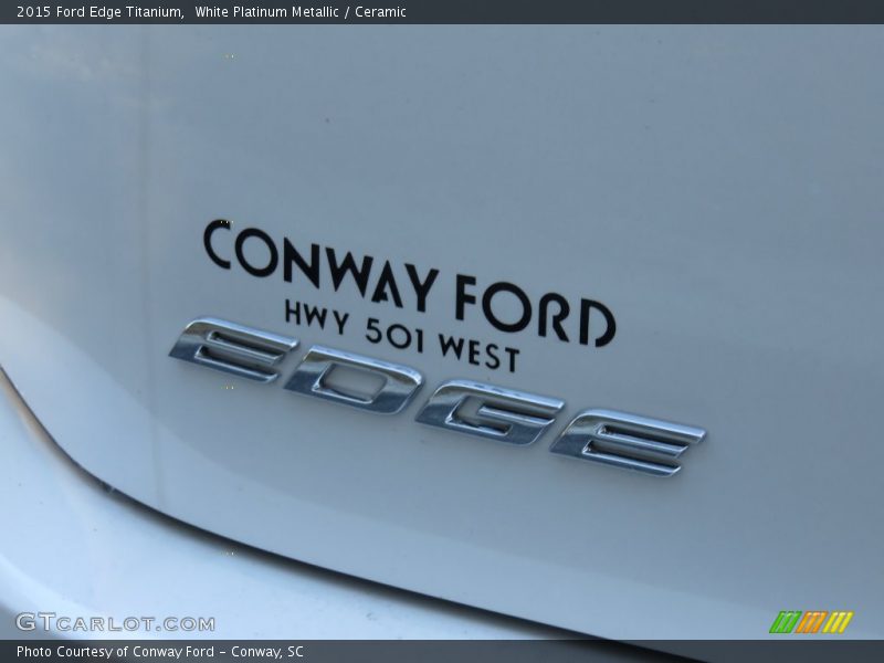 White Platinum Metallic / Ceramic 2015 Ford Edge Titanium