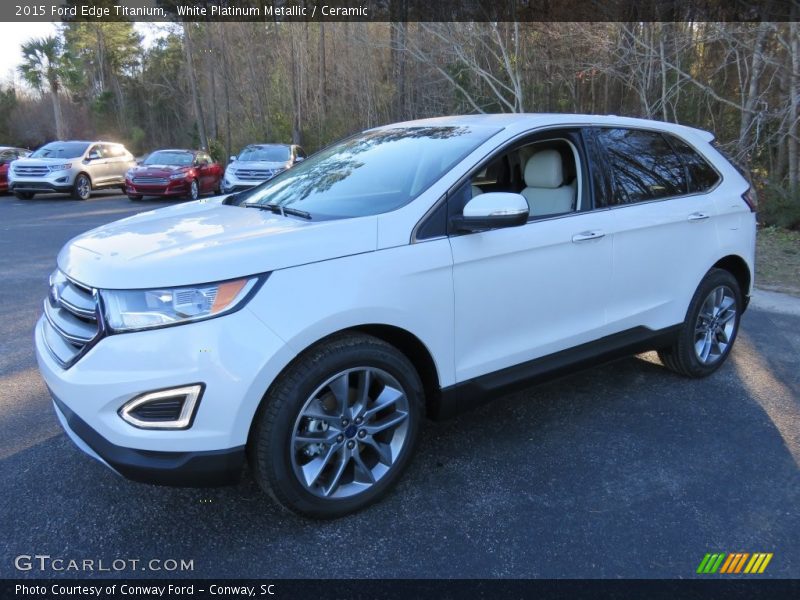 White Platinum Metallic / Ceramic 2015 Ford Edge Titanium