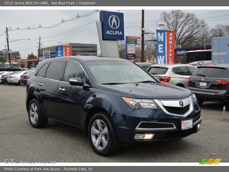 Bali Blue Pearl / Graystone 2013 Acura MDX SH-AWD