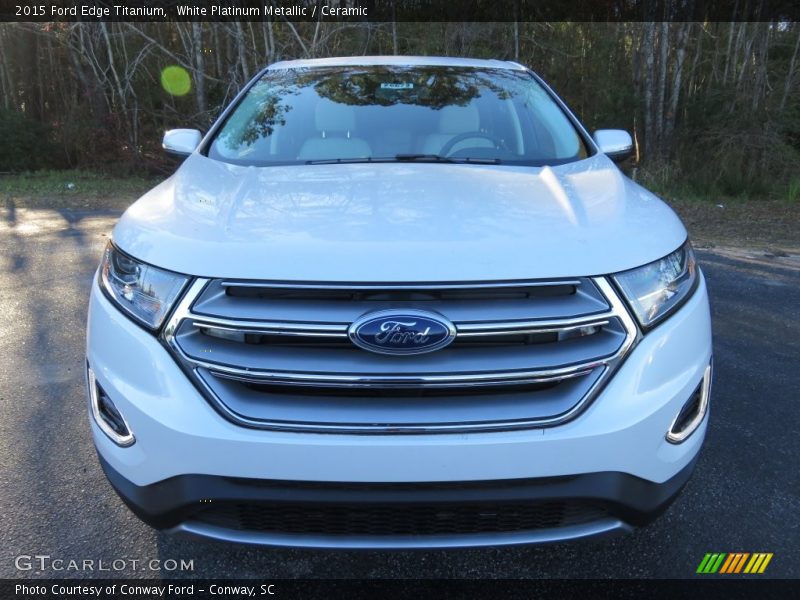 White Platinum Metallic / Ceramic 2015 Ford Edge Titanium
