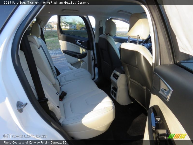 White Platinum Metallic / Ceramic 2015 Ford Edge Titanium