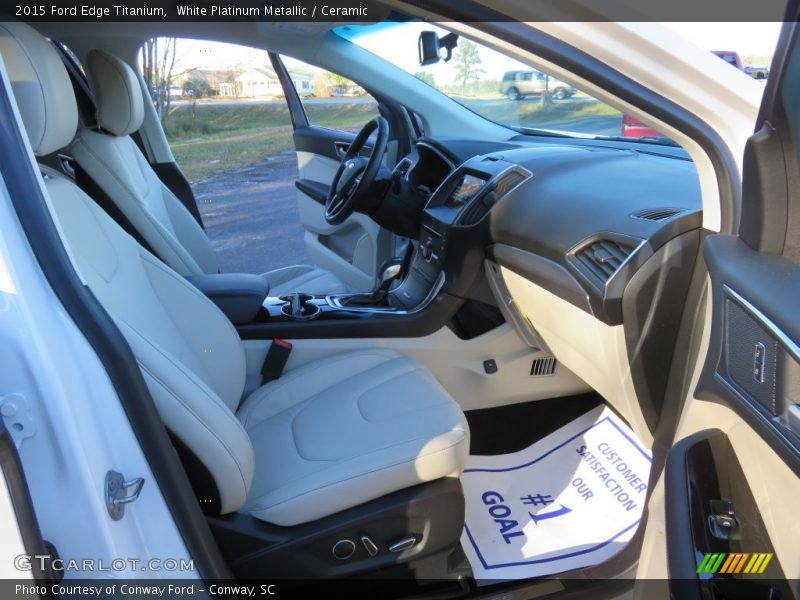 White Platinum Metallic / Ceramic 2015 Ford Edge Titanium