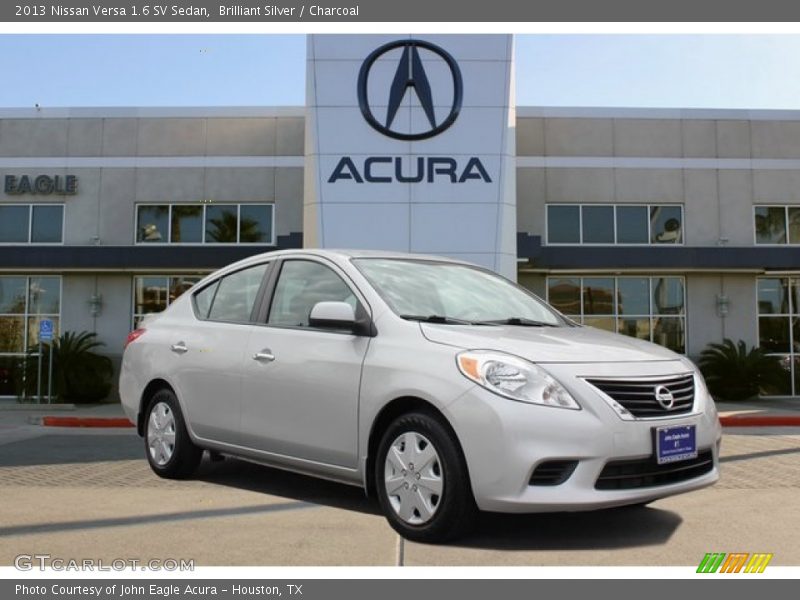 Brilliant Silver / Charcoal 2013 Nissan Versa 1.6 SV Sedan