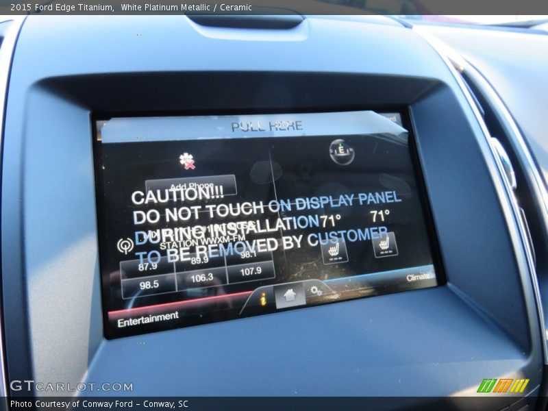 White Platinum Metallic / Ceramic 2015 Ford Edge Titanium