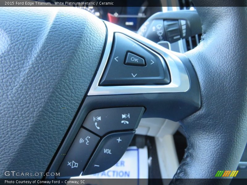 White Platinum Metallic / Ceramic 2015 Ford Edge Titanium