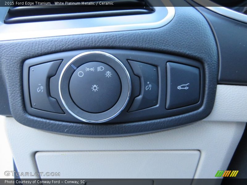 White Platinum Metallic / Ceramic 2015 Ford Edge Titanium