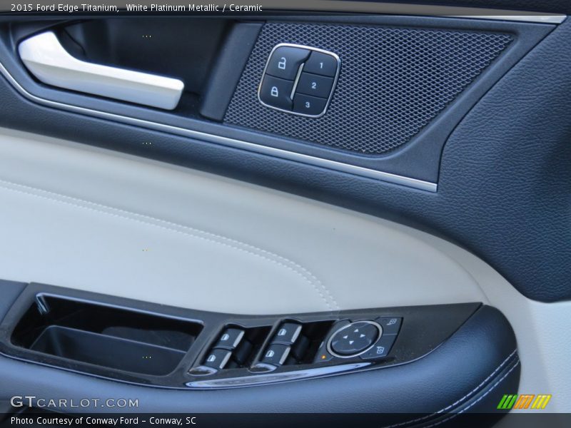 White Platinum Metallic / Ceramic 2015 Ford Edge Titanium