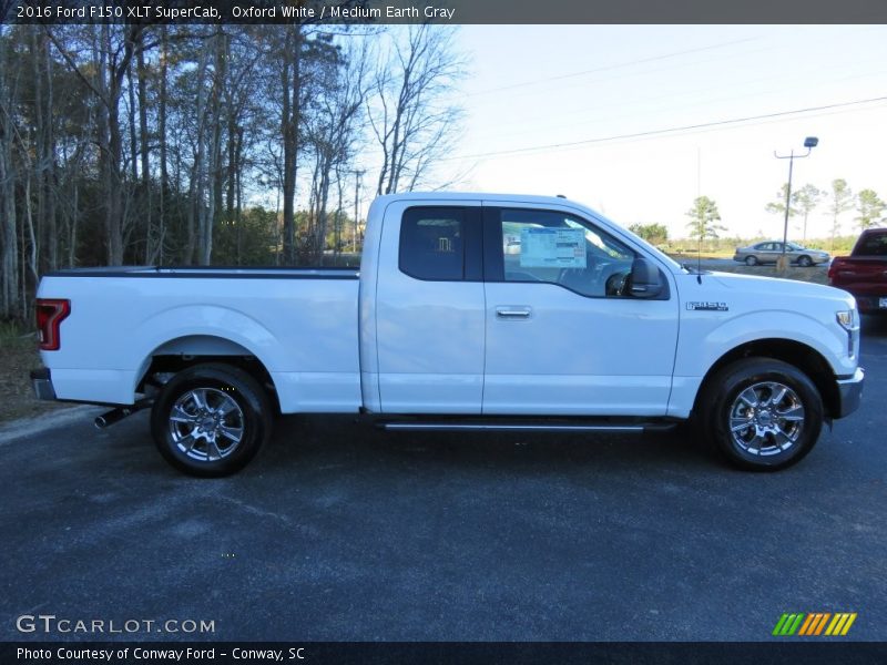 Oxford White / Medium Earth Gray 2016 Ford F150 XLT SuperCab