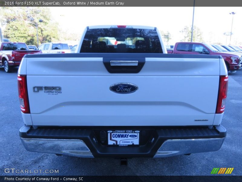 Oxford White / Medium Earth Gray 2016 Ford F150 XLT SuperCab