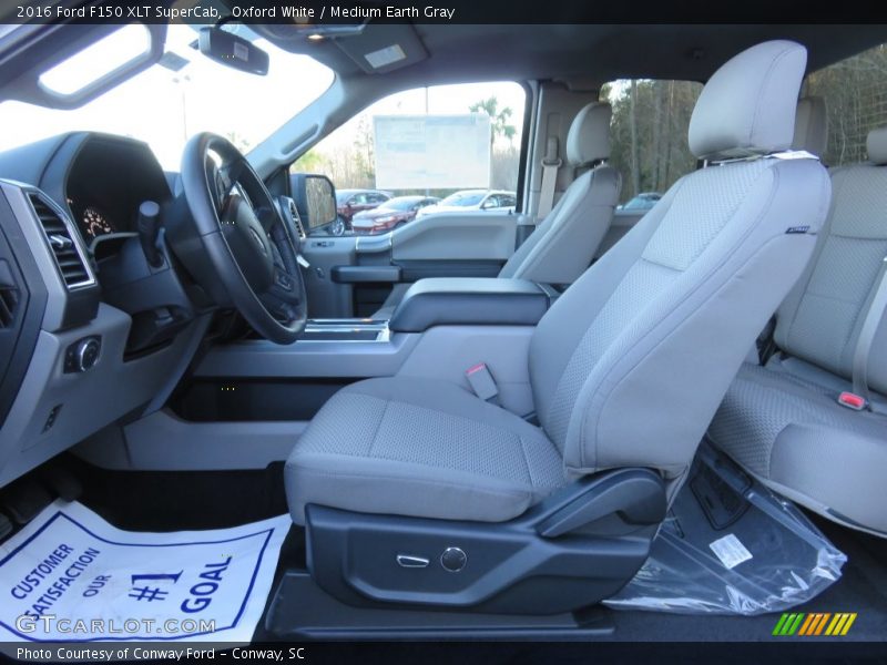  2016 F150 XLT SuperCab Medium Earth Gray Interior