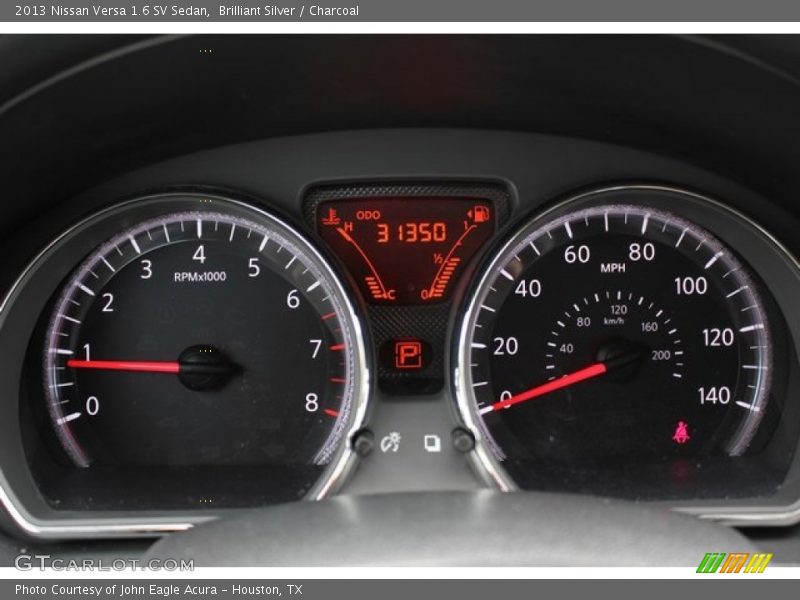 Brilliant Silver / Charcoal 2013 Nissan Versa 1.6 SV Sedan