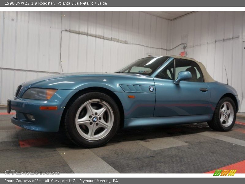 Atlanta Blue Metallic / Beige 1998 BMW Z3 1.9 Roadster