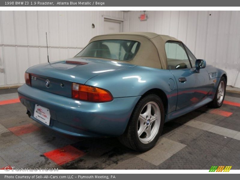 Atlanta Blue Metallic / Beige 1998 BMW Z3 1.9 Roadster