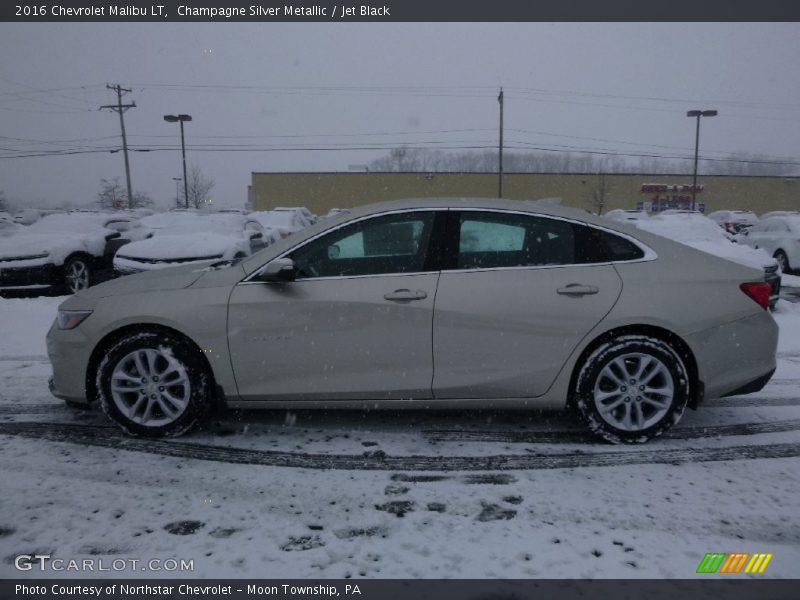 Champagne Silver Metallic / Jet Black 2016 Chevrolet Malibu LT