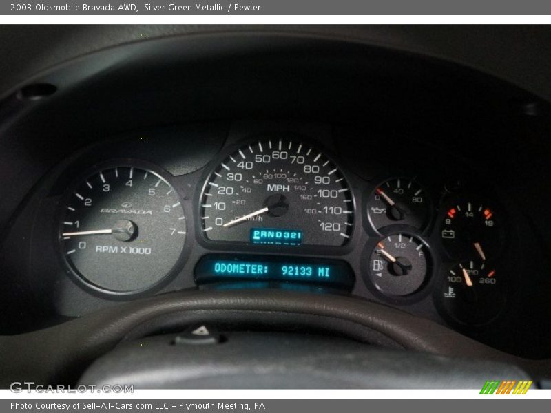 Silver Green Metallic / Pewter 2003 Oldsmobile Bravada AWD