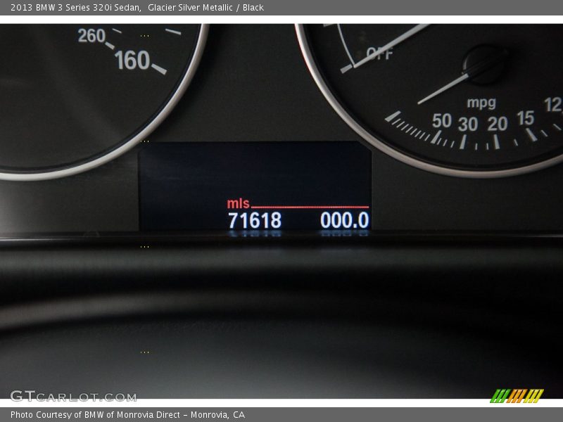 Glacier Silver Metallic / Black 2013 BMW 3 Series 320i Sedan