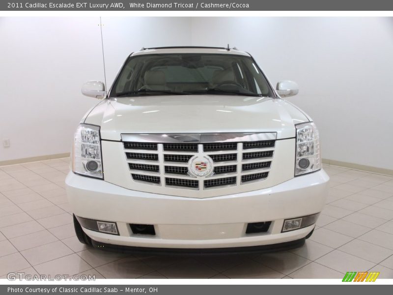 White Diamond Tricoat / Cashmere/Cocoa 2011 Cadillac Escalade EXT Luxury AWD