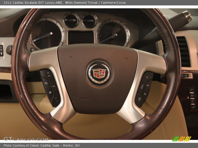 White Diamond Tricoat / Cashmere/Cocoa 2011 Cadillac Escalade EXT Luxury AWD
