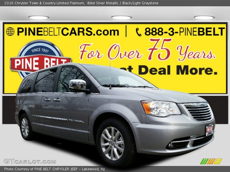 Billet Silver Metallic / Black/Light Graystone 2016 Chrysler Town & Country Limited Platinum