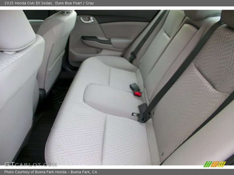 Dyno Blue Pearl / Gray 2015 Honda Civic EX Sedan
