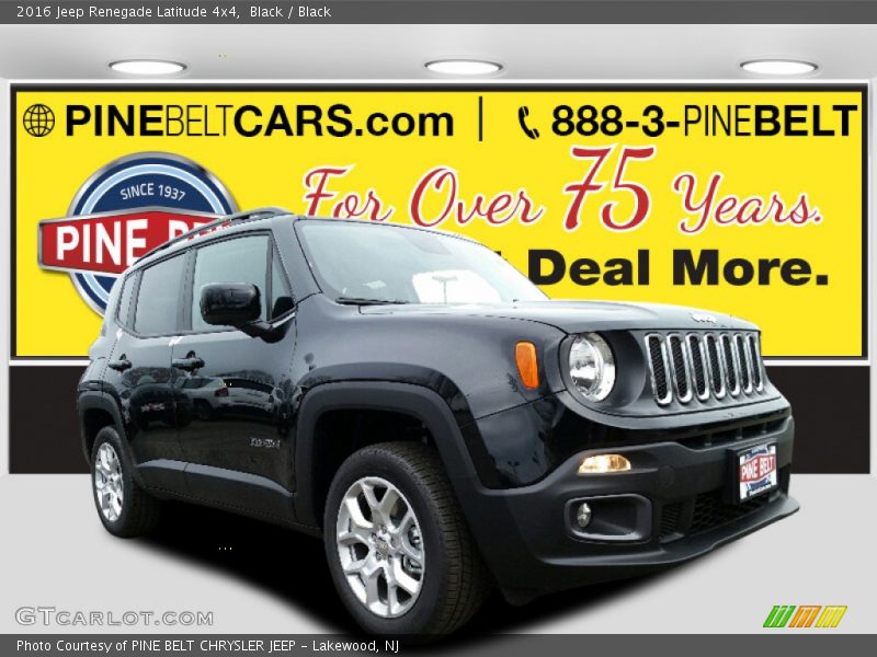 Black / Black 2016 Jeep Renegade Latitude 4x4