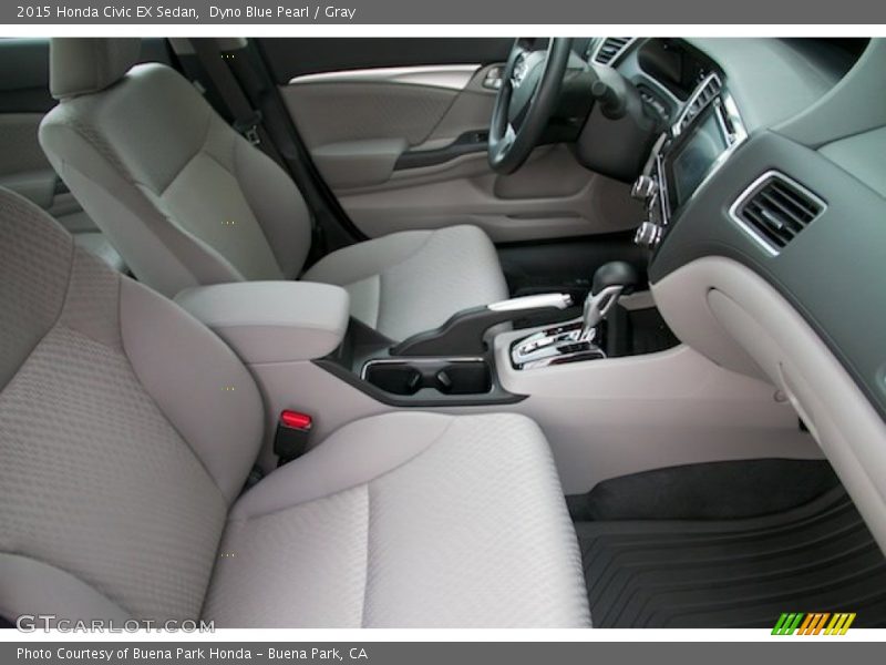Dyno Blue Pearl / Gray 2015 Honda Civic EX Sedan