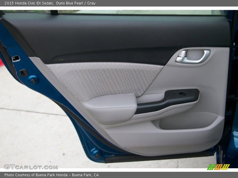 Dyno Blue Pearl / Gray 2015 Honda Civic EX Sedan