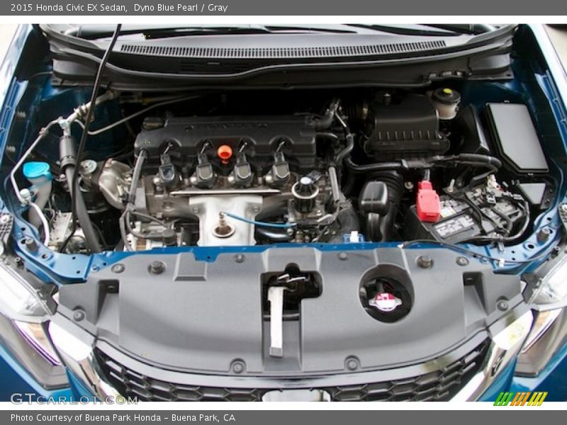 Dyno Blue Pearl / Gray 2015 Honda Civic EX Sedan