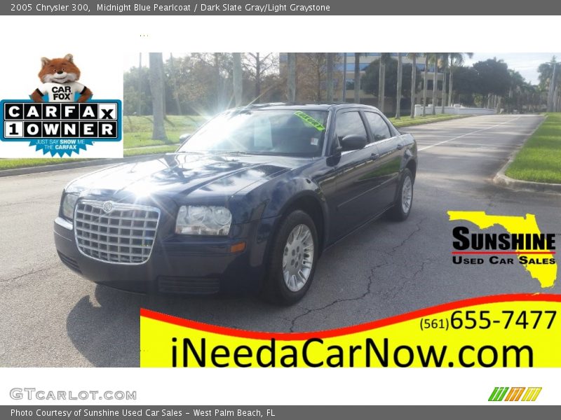 Midnight Blue Pearlcoat / Dark Slate Gray/Light Graystone 2005 Chrysler 300
