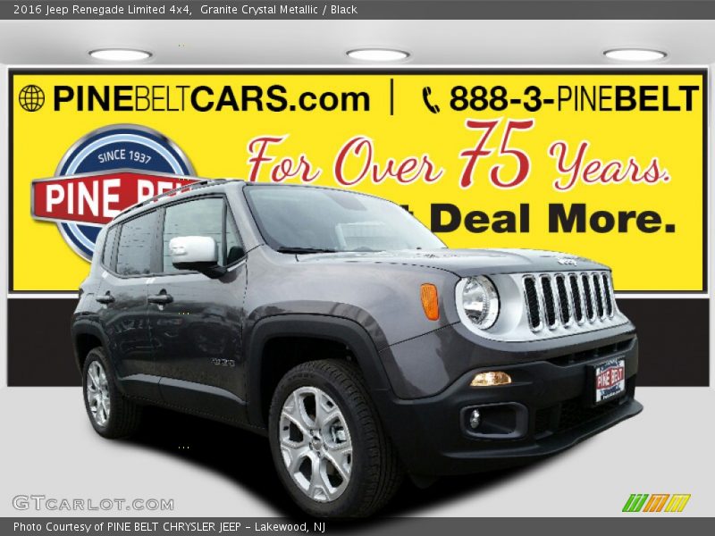Granite Crystal Metallic / Black 2016 Jeep Renegade Limited 4x4