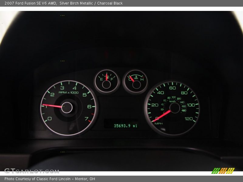 Silver Birch Metallic / Charcoal Black 2007 Ford Fusion SE V6 AWD