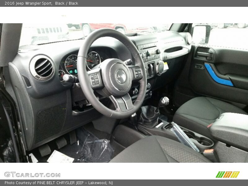 Black / Black 2016 Jeep Wrangler Sport