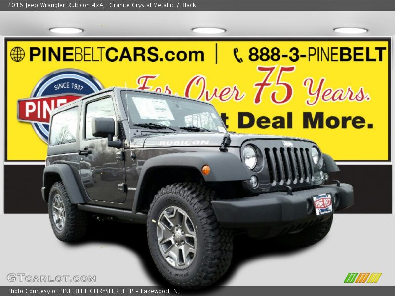 Granite Crystal Metallic / Black 2016 Jeep Wrangler Rubicon 4x4